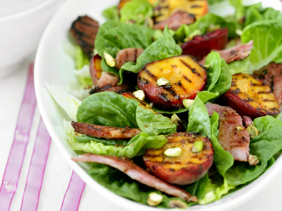 Six Ways With Ham - Grilled ham and peach salad