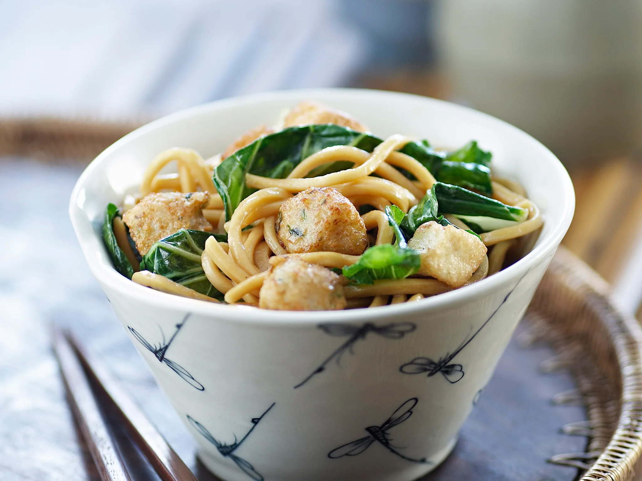 Tofu with Prawn Balls and Hokkien Noodles
