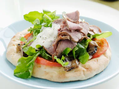 Eggplant and Lamb Pizzettes