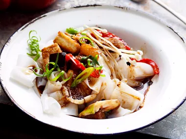 Teriyaki tofu and vegetables