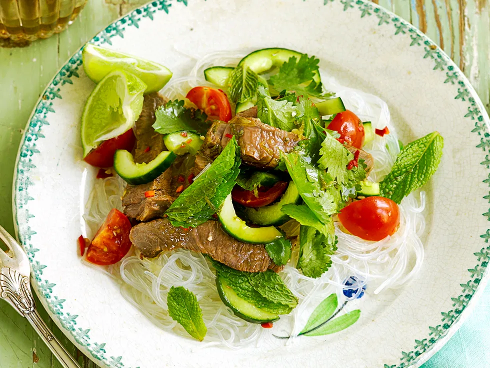 Thai beef noodle salad
