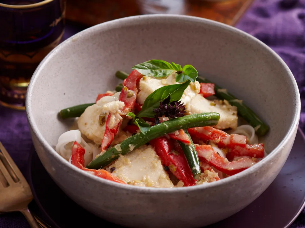 Thai green fish curry