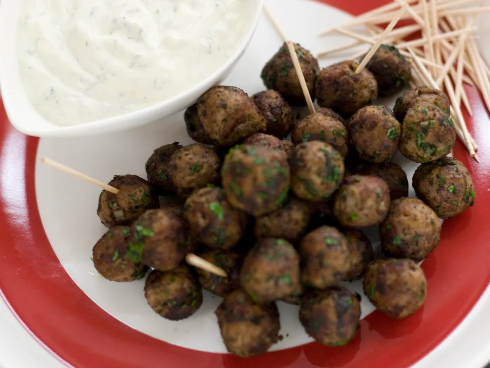 Greek Meatballs with Yoghurt Dip