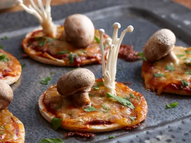 Toadstool pizzas