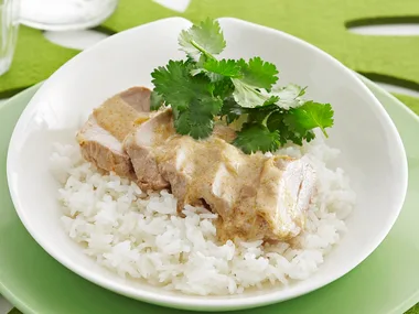 Coconut and onion pork fillet