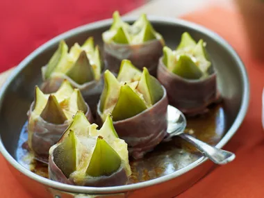 figs in Prosciutto with Blue Cheese