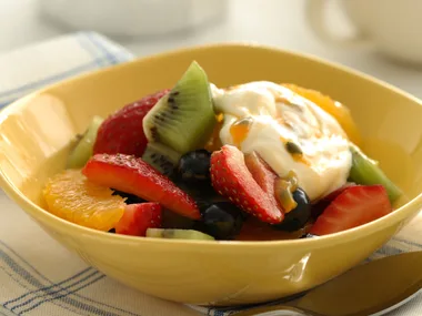 Fruit Salad with Passionfruit Cream