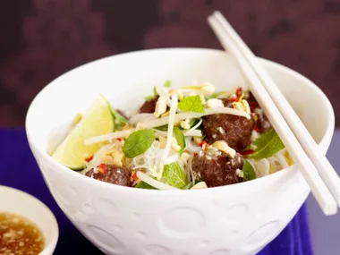 Grilled Meatballs with Vermicelli