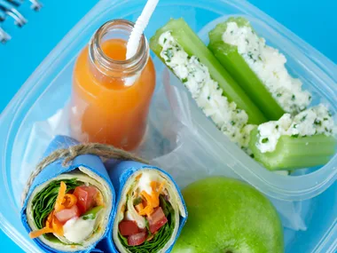 Hummus and Salad Tortillas with Ricotta Celery