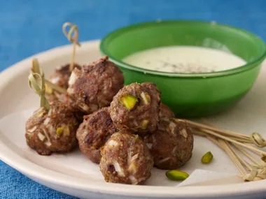 Lamb meatballs with fetta sauce