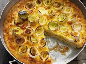 Leek and potato frittata