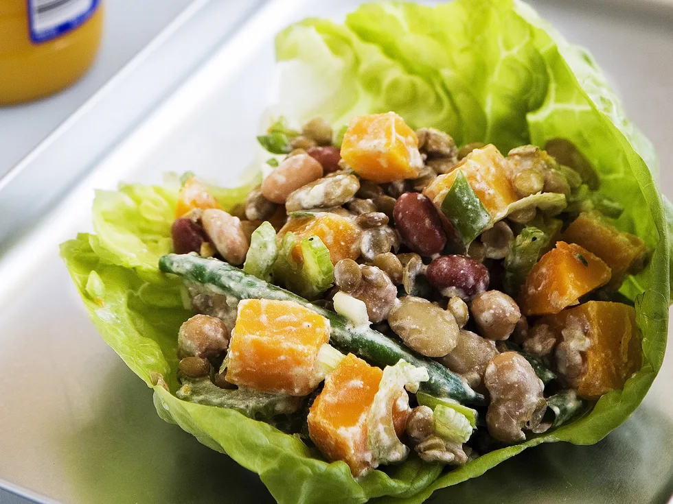 Lentil, Bean and Pumpkin Salad