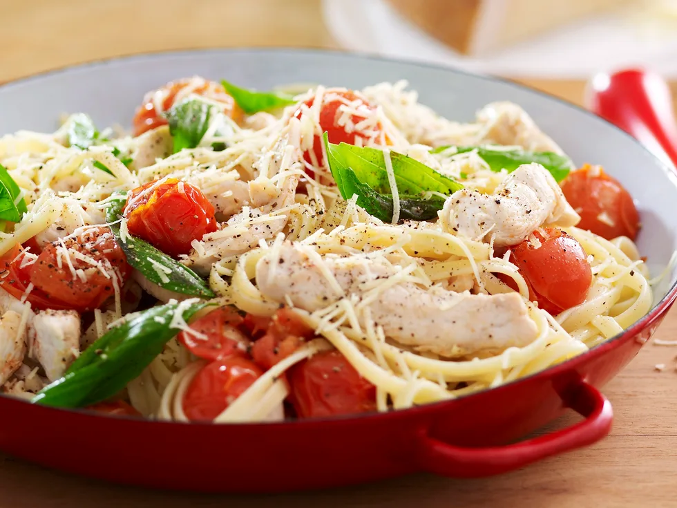 Linguine with Chicken and Roasted Tomatoes