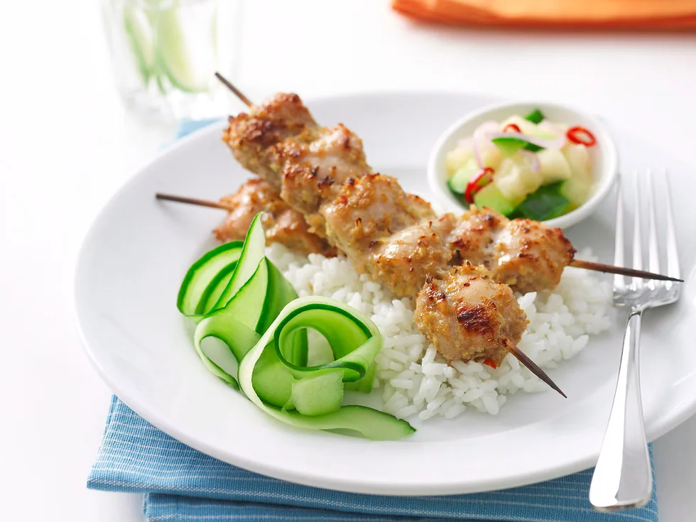 Malay chicken skewers