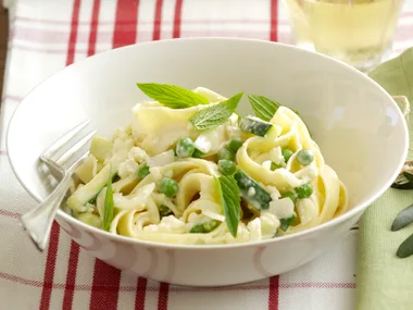 Pea, Ricotta and Mint Fettuccine