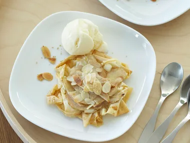 Pear and filo tarts