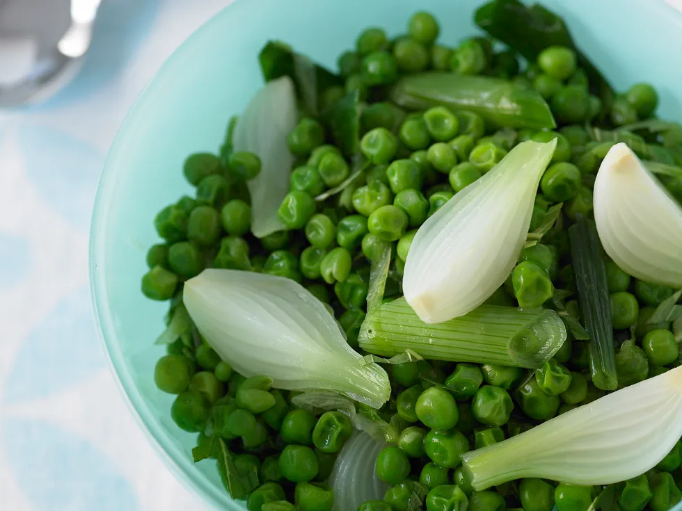 Peas with Mint and Spring Onions