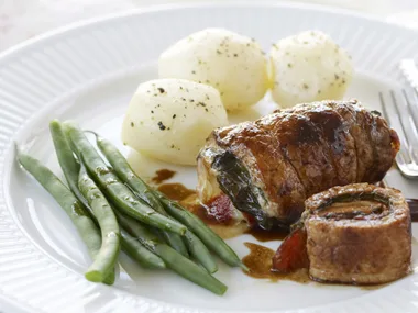 Pork and English Spinach Rolls