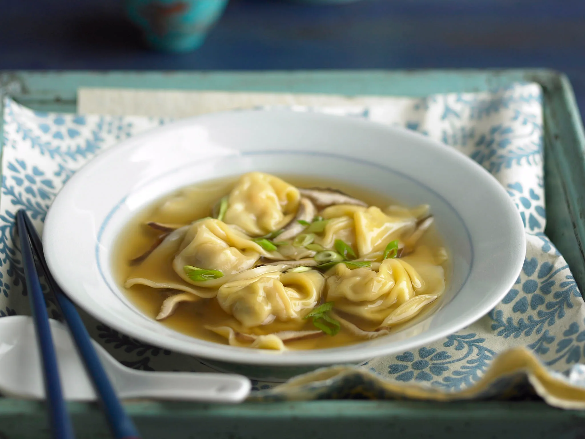 Prawn and Pork Dumplings in Broth