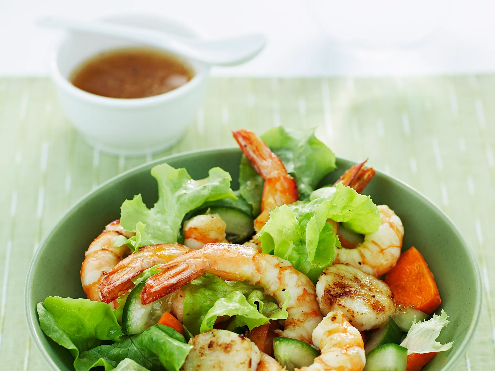 Prawn and Scallop Salad with Ginger Dressing