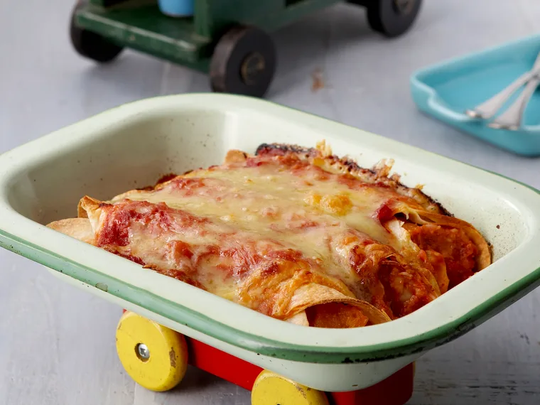 Speedy chicken enchiladas