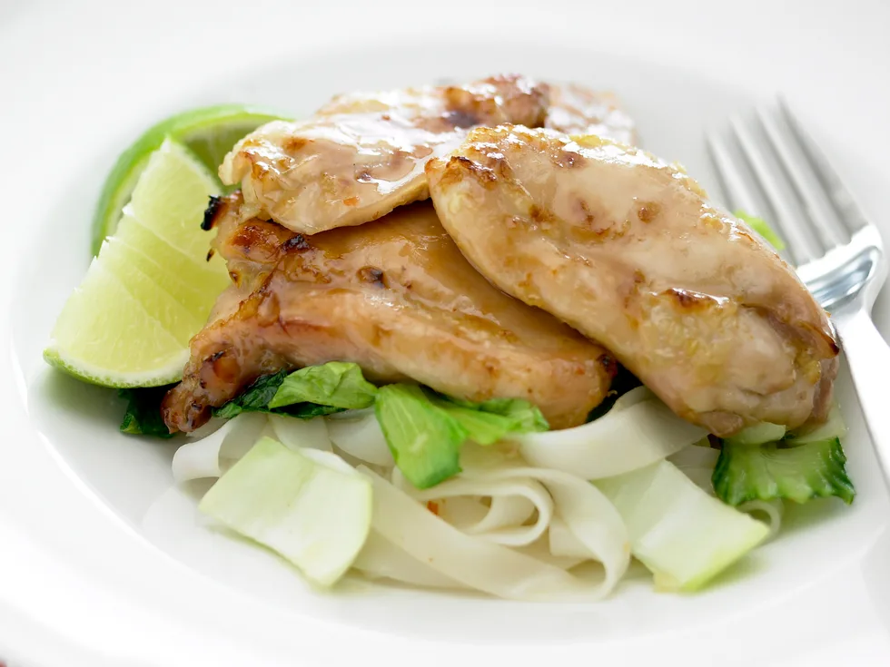 Sweet Chilli Chicken with bok Choy