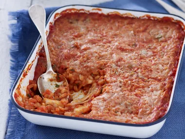 Tomato and Mozzarella Baked Rice