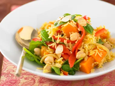 Vegetable and Chickpea Pilaf