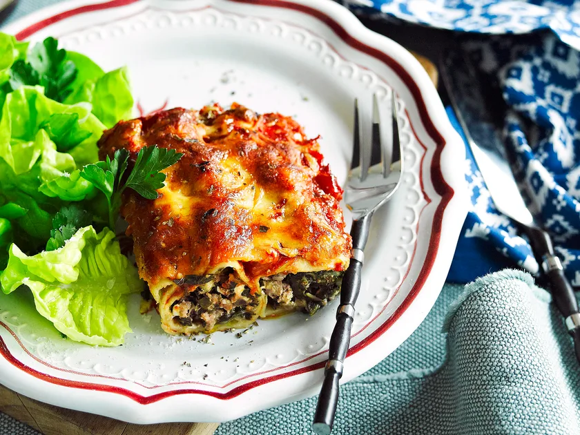 Lamb and silverbeet cannelloni