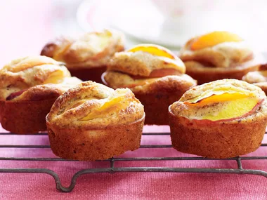 Peach and hazelnut friands