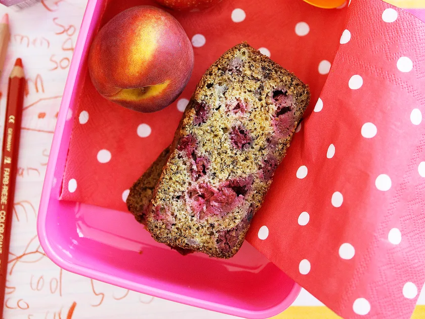 Banana and raspberry loaf