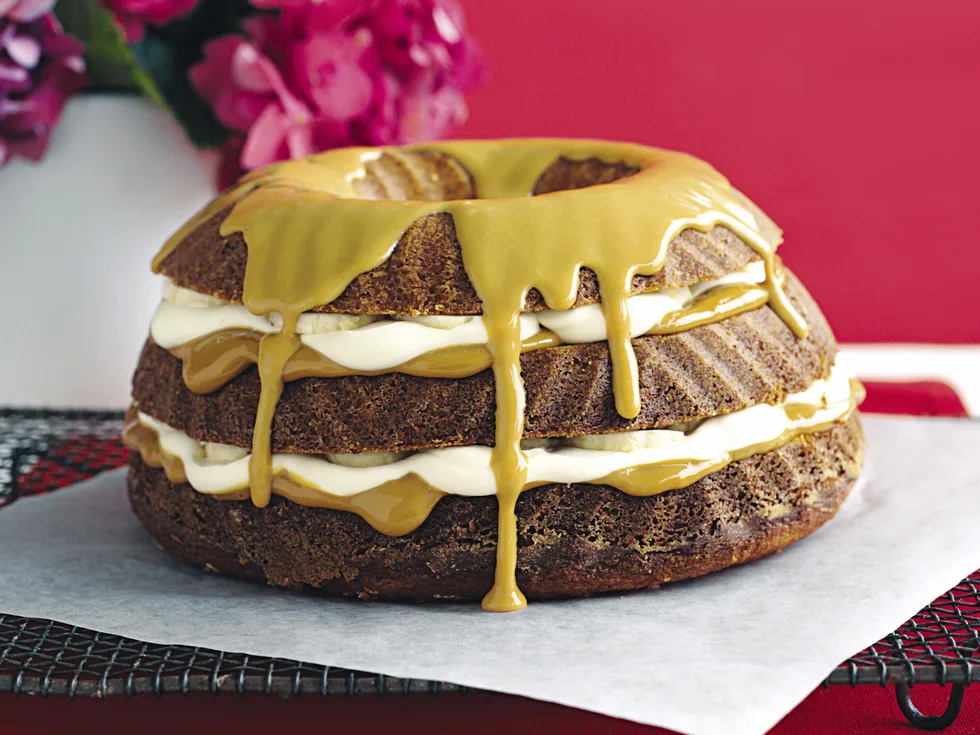 Banana Caramel Layer Cake