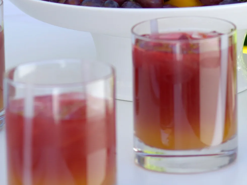 Cranberry and peach sunrise