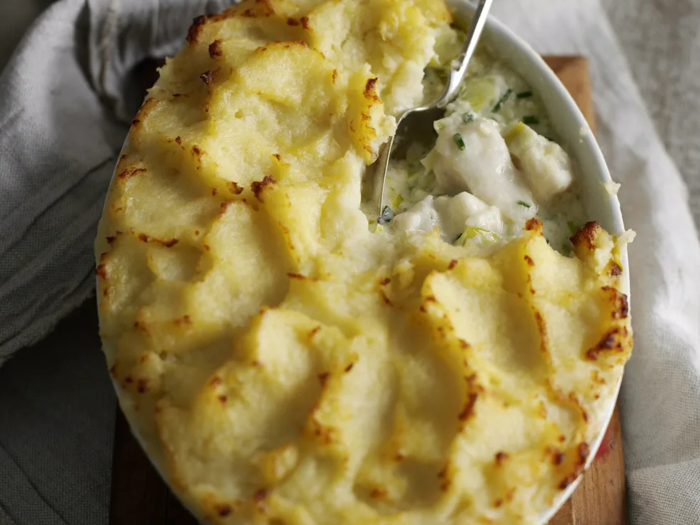 Fish pie with potato and celeriac mash