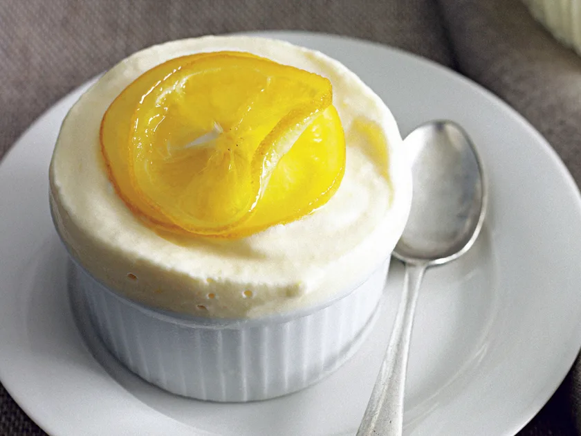 Frozen lemon souffles