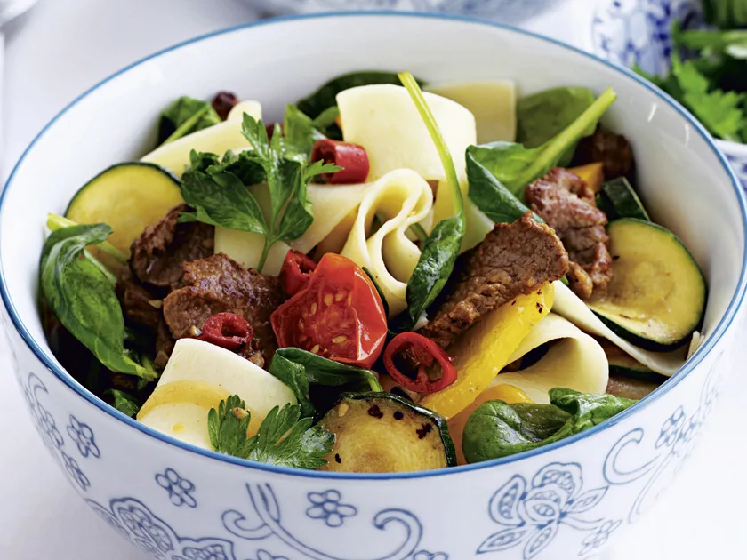 Lamb and chilli pasta