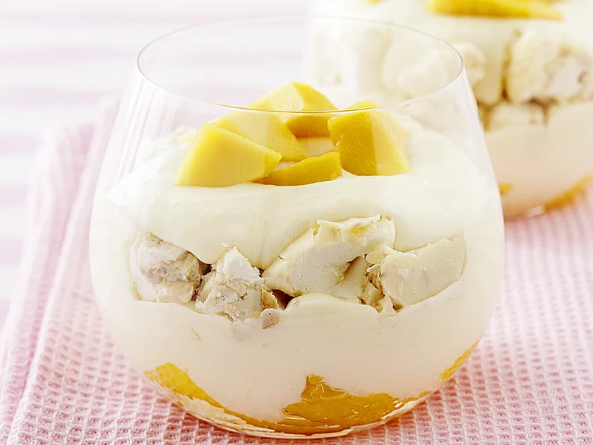 Mango and white chocolate rocky road creams