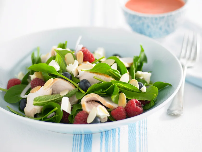Mixed berry and chicken salad