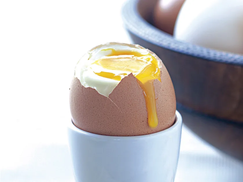 Perfect boiled eggs with spiced salt