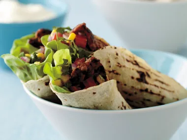 Pork and Corn Salsa Tortilla Wraps