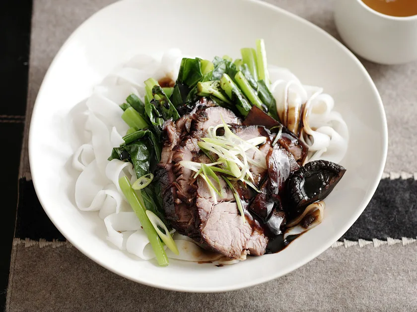 Pork with sticky asian glaze