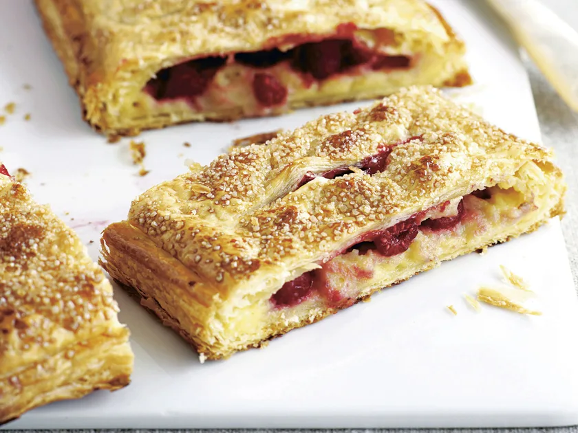 Raspberry custard pastries