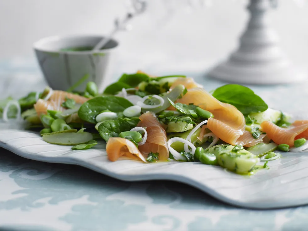 Smoked Salmon and potato salad with herb vinaigrette