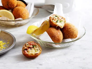 prosciutto and pine nut arancini