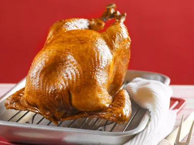 bacon, macadamia and apricot stuffed turkey