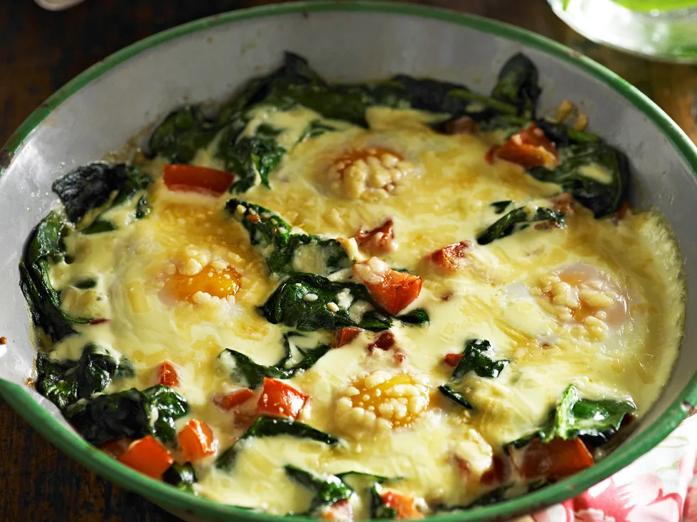 Baked Eggs Florentine