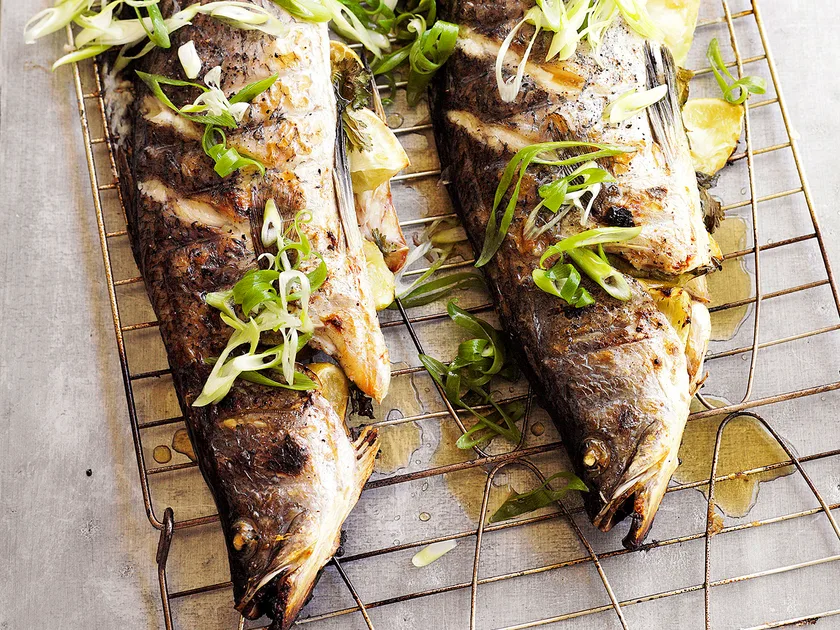 Barramundi with papaya salsa