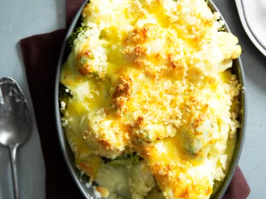 CAULIFLOWER and BROCCOLI AU GRATIN