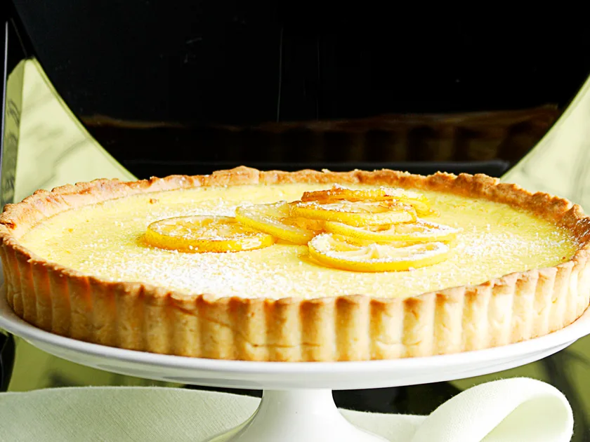 Citrus curd tart