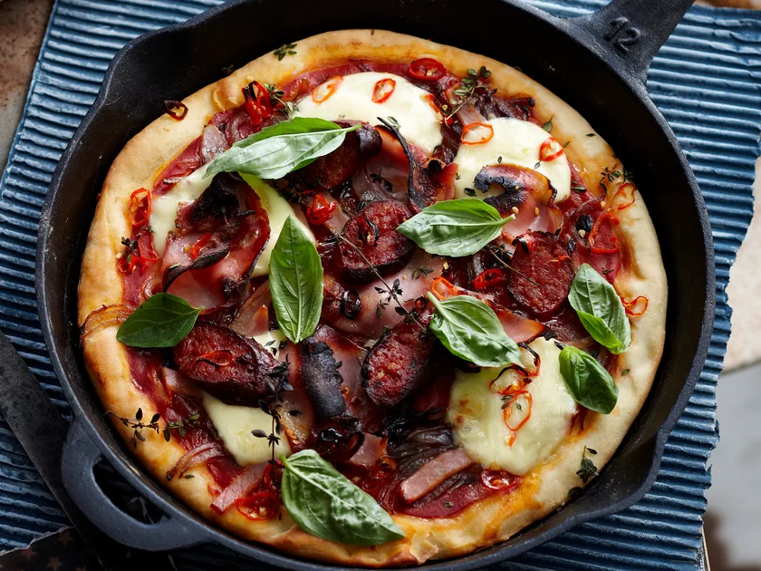 Deep dish pizza